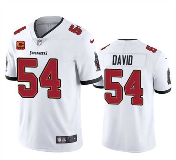 Men & Women & Youth Tampa Bay Buccaneers #54 Lavonte David White 2024 With 4-Star C Patch Vapor Limited Stitched Jersey